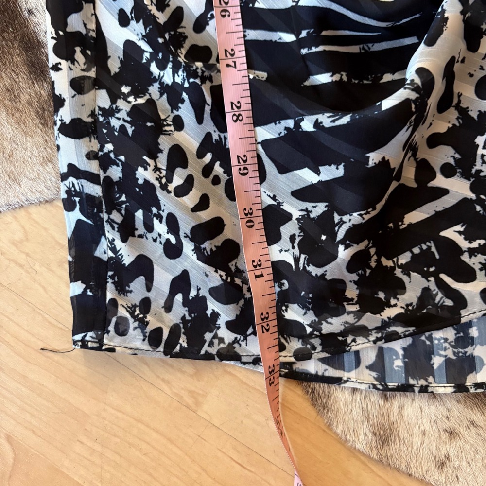 RAMY BROOK Mixed Pattern Mini Dress Rushed Ruffle Mini Party Size Small - Picture 6 of 7